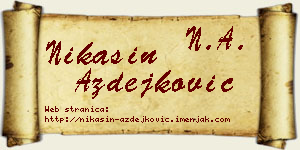 Nikašin Azdejković vizit kartica
